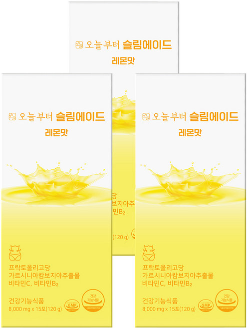 오늘부터 슬림에이드 다이어트보조제 레몬맛, 3개, 120g
