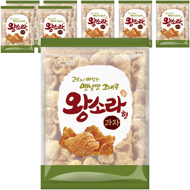 청우식품 왕소라형 과자, 120g, 8개