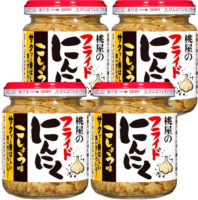 桃屋 黑胡椒大蒜片, 40g, 4罐