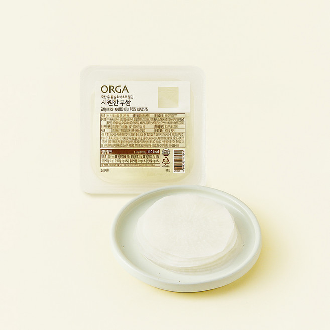 ORGA 시원한 무쌈, 220g, 1개