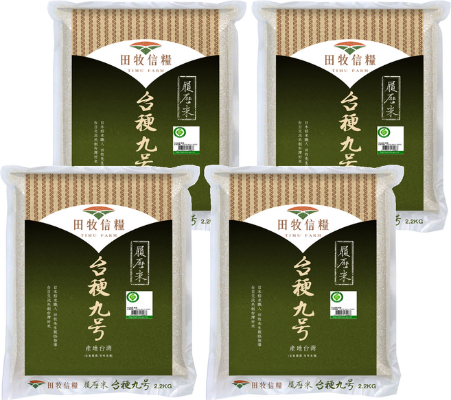 田牧信糧 台梗九號, 2.2kg, 4包, CNS二等