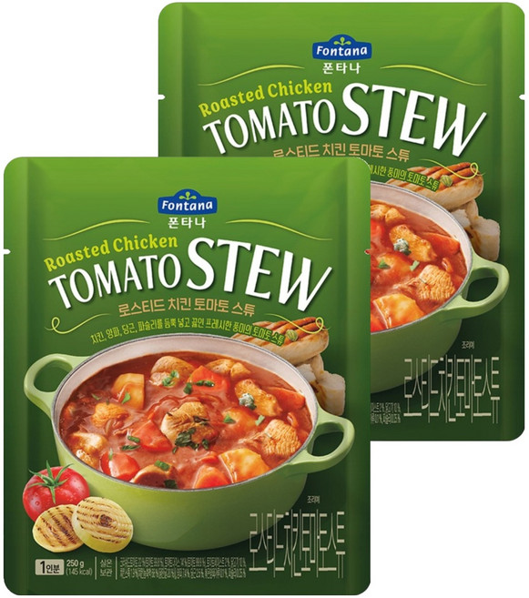 폰타나 로스티드 치킨 토마토 스튜, 250g, 2개