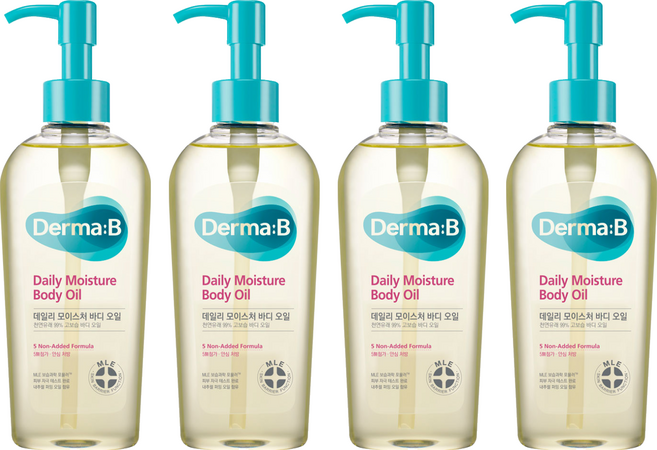 Derma B 日常保濕身體護膚油 清新蜜桃香, 200ml, 4瓶