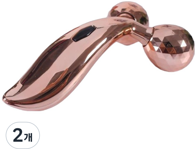 Blue Trade V臉臉部按摩滾輪, 2個, 玫瑰金