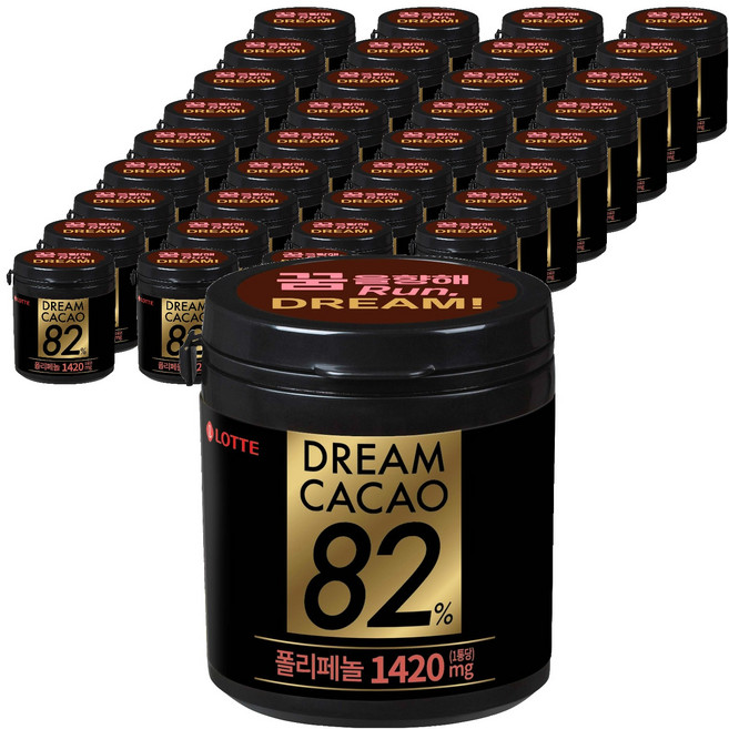 롯데웰푸드 드림카카오 82% 폴리페놀 초콜릿, 86g, 36개