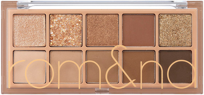 rom&nd 台灣公司貨 祕密花園系列 勝過眼皮十色眼影盤, 02 Mahogany Garden 桃花心木花園, 1個