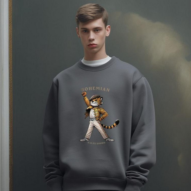 원헌드레드퍼센트 GOODD 보헤미안 기모 보온 맨투맨