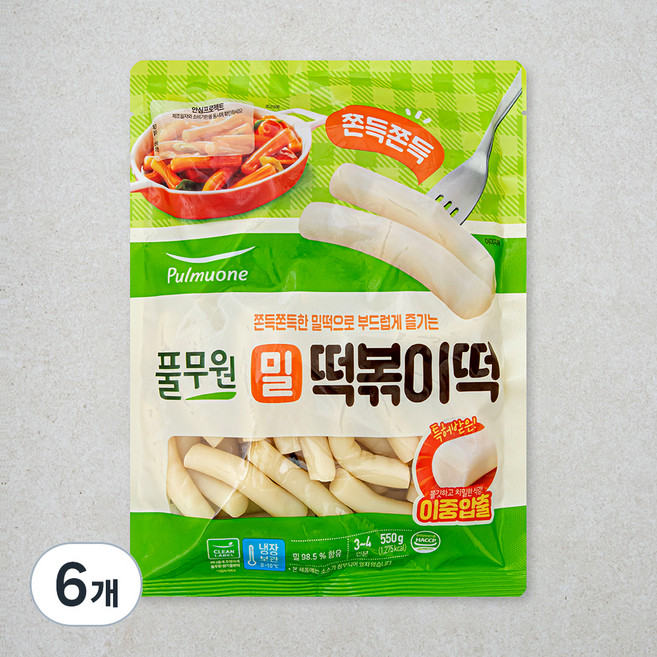 풀무원 밀떡볶이떡, 550g, 6개