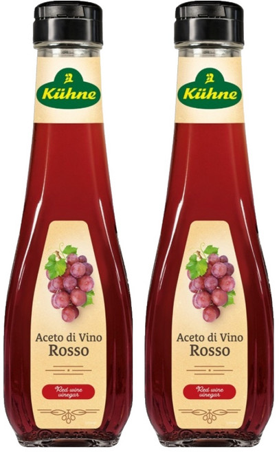 Kuhne 冠利 精選紅葡萄酒醋 調理食醋 適用於各式沙拉 提升菜餚風味, 250ml, 2瓶