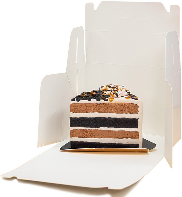 제이팩토리 앞열림 높은 조각 케이크상자 중(2호), 50개, 화이트