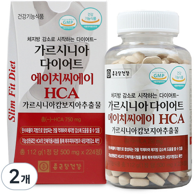 종근당건강 가르시니아 다이어트 HCA, 224정, 2개