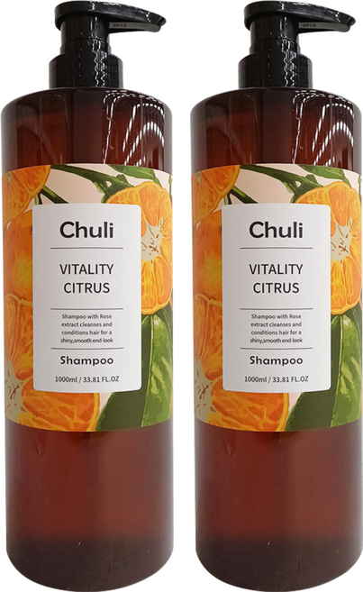 Chuli 初梨 濟州洗髮精 柑橘, 1L, 2瓶