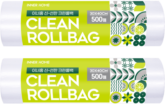 INNER HOME 新鮮保鮮保鮮袋捲 中 30cm x 40cm, 中(M), 500入, 2個