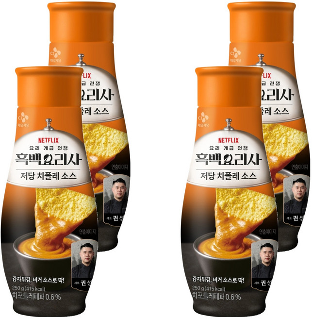 CJ제일제당 저당 치폴레 소스, 250g, 4개