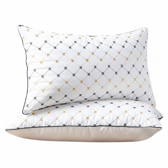 深睡眠抗菌防蟎枕頭 2個, 白色, 1組