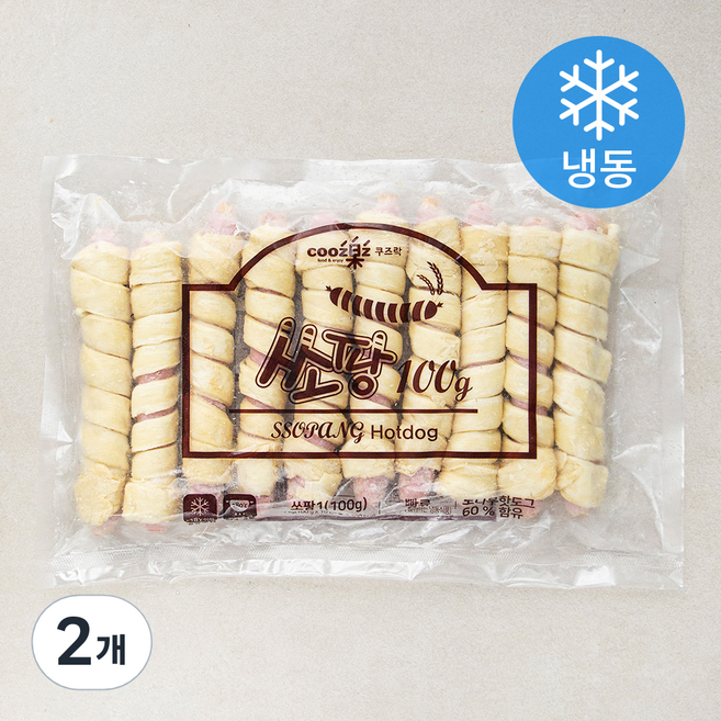쿠즈락 쏘팡 핫도그 (냉동), 100g, 10개입, 2개
