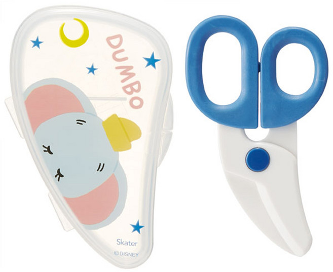 Skater 兒童安全食物剪, 小飛象 藍色, 1支