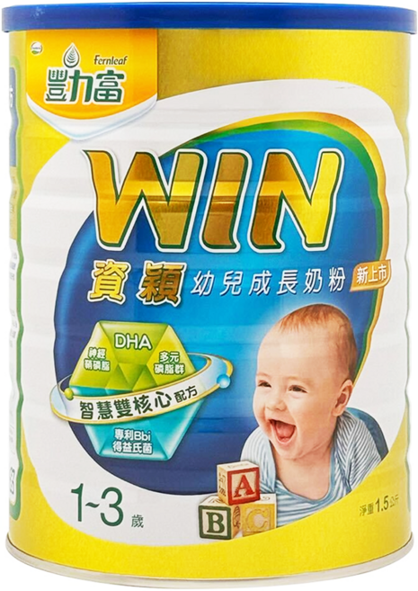 Fernleaf 豐力富 WIN 3號資穎幼兒成長奶粉 1~3歲, 1.5kg, 1罐