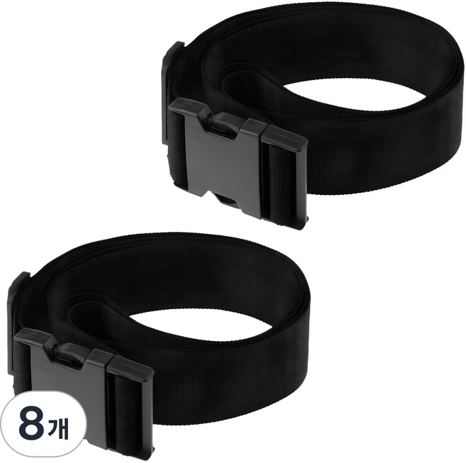 코멧 홈 다용도 고정 스트랩, 블랙, 8개