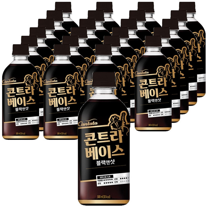칸타타콘트라베이스 블랙 앤 샷, 500ml, 24개