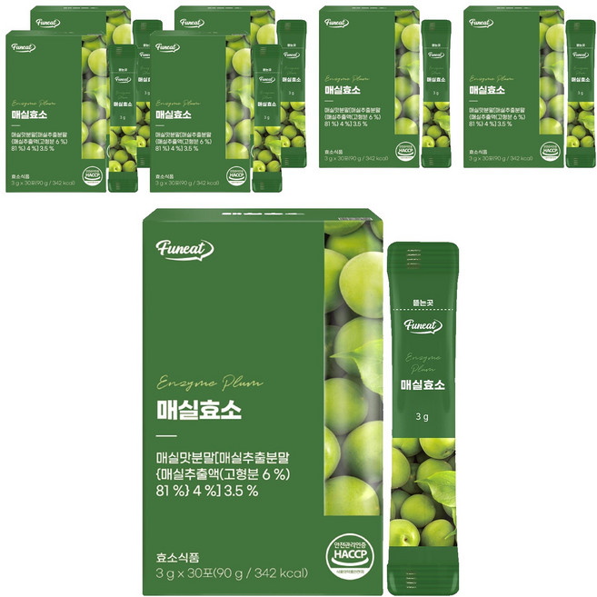 Funeat 青梅酵素 30條入, 90g, 7盒