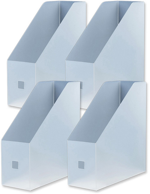 마다꾸미 플라스틱 파일 책 꽂이, 03 투명 직선, 4개