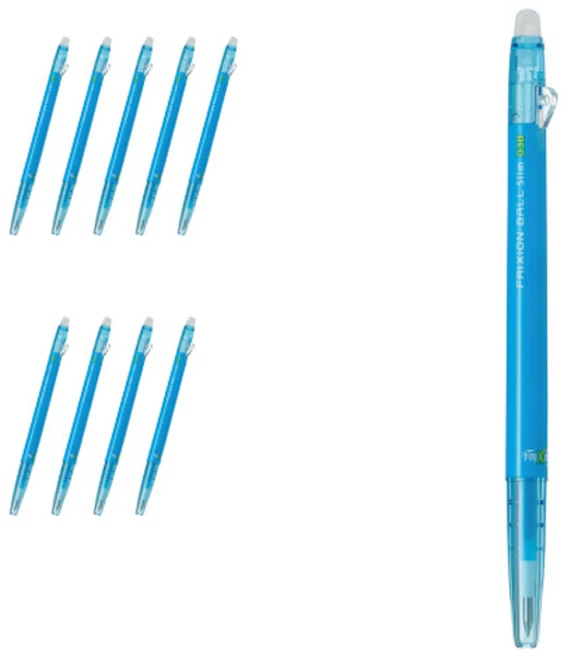 파이롯트 프릭션 볼 슬림 볼펜 0.38mm LFBS-18UF, 라이트블루, 10개 - 쿠팡