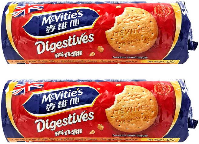 McVitie's 麥維他 消化餅, 400g, 2包
