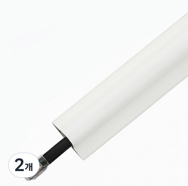 Rano Home 免鑽孔膠帶式 PVC 電線整理槽, 2個, 白色