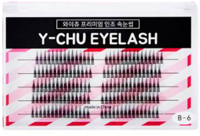 와이츄 프리미엄 가닥 속눈썹 혼합 B-6-1 150p 세트, 블랙, 1개