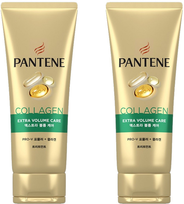 팬틴 콜라겐 엑스트라 볼륨 케어 트리트먼트, 220ml, 2개