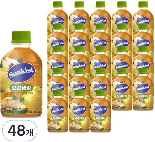 해태htb 썬키스트 모과생강, 280ml, 48개