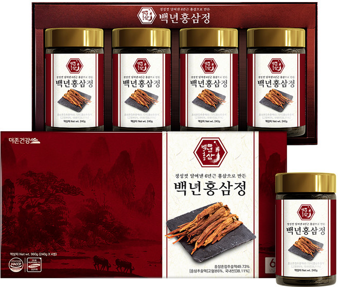 더존건강 백년홍삼정, 240g, 4개