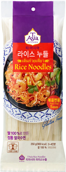 티아시아키친 라이스누들 볶음면용 5mm, 250g, 1개