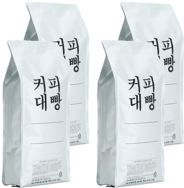 커피대빵 메가 센서리 블렌딩 원두커피, 홀빈(분쇄안함), 500g, 4개
