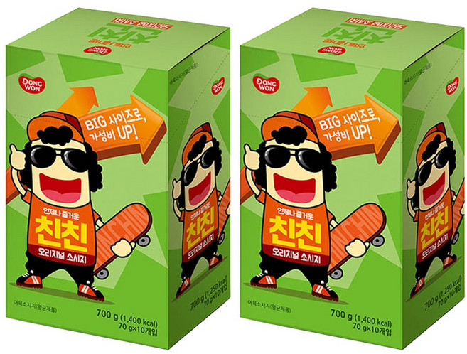 동원 친친 오리지널 소시지, 700g, 2개