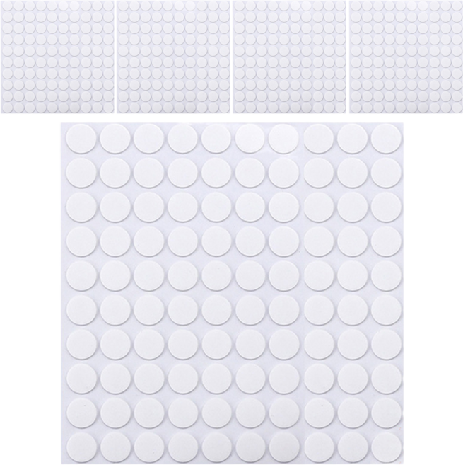 코네임 고강력 원형 양면 테이프 10mm 4W138 100p, 투명, 5개