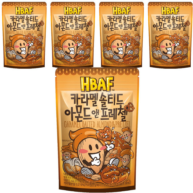 HBAF 鹹焦糖杏仁椒鹽脆餅, 120g, 5包
