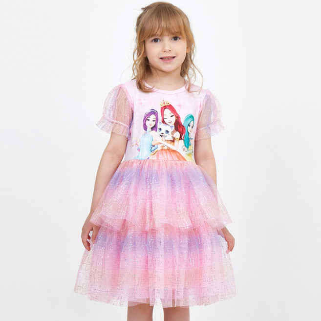 여아용 냉감 통기성 시크릿쥬쥬 비니 5부 레이스 원피스