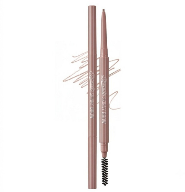 peripera 雙頭旋轉極細眉筆 0.05g, 10 牡丹煙灰, 1支