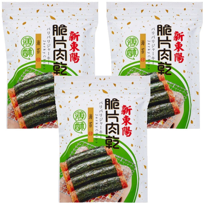 新東陽 海苔脆片肉乾, 75g, 3包