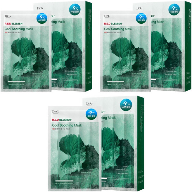 닥터지 레드 블레미쉬 쿨 수딩 마스크, 10개입, 3개