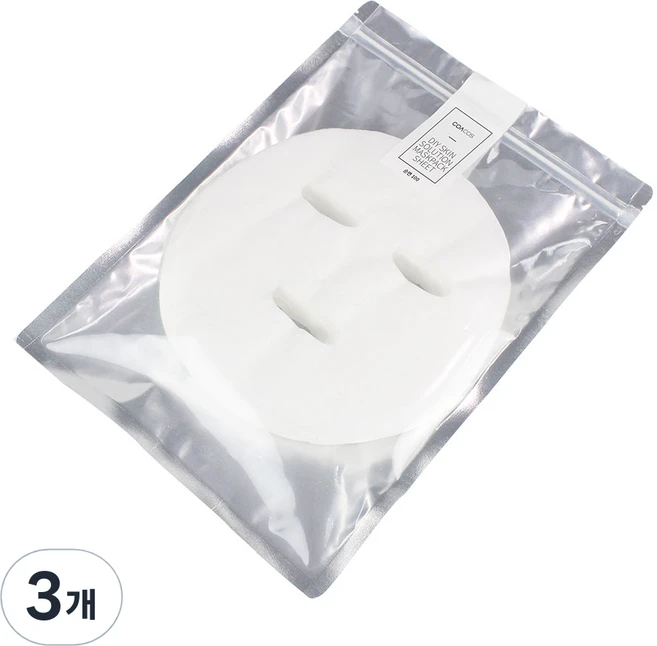 [비건뷰티] 코아코스 DIY 스킨솔루션 마스크시트 순면 100 50p, 3개 - 쿠팡