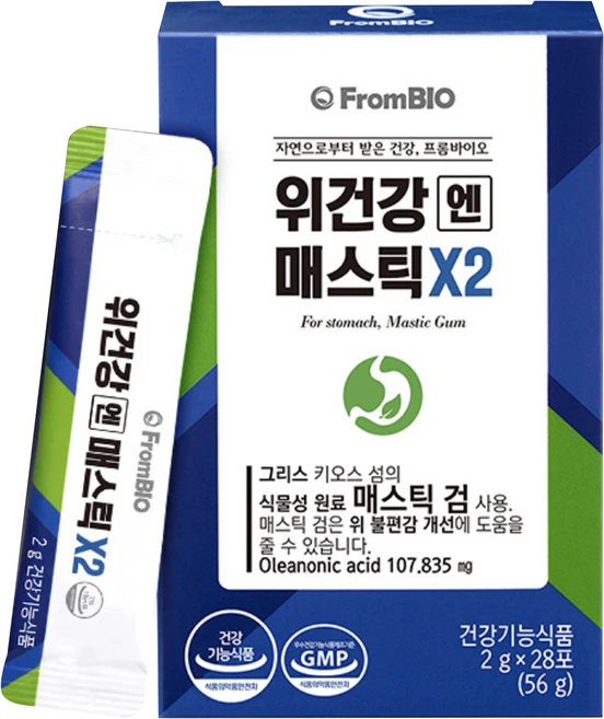 프롬바이오 정품 위건강엔 매스틱X2, 56g, 1개 - 쿠팡