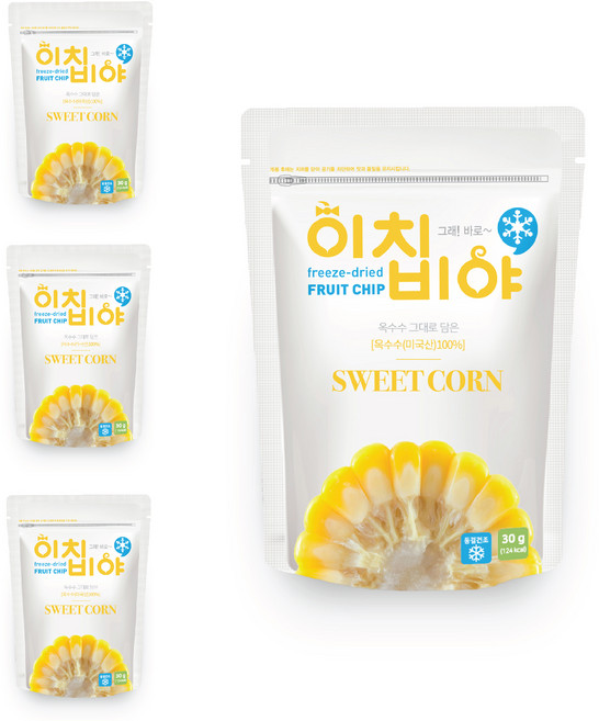 이치비야 동결건조 과일칩 옥수수, 30g, 4개