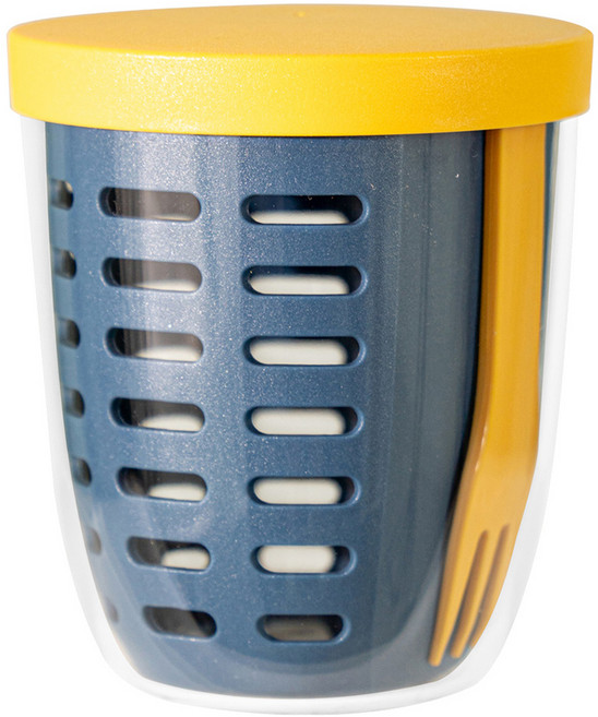 조니프리 다이어트 1단 도시락 런치팟 포크 세트, 블루, 1개