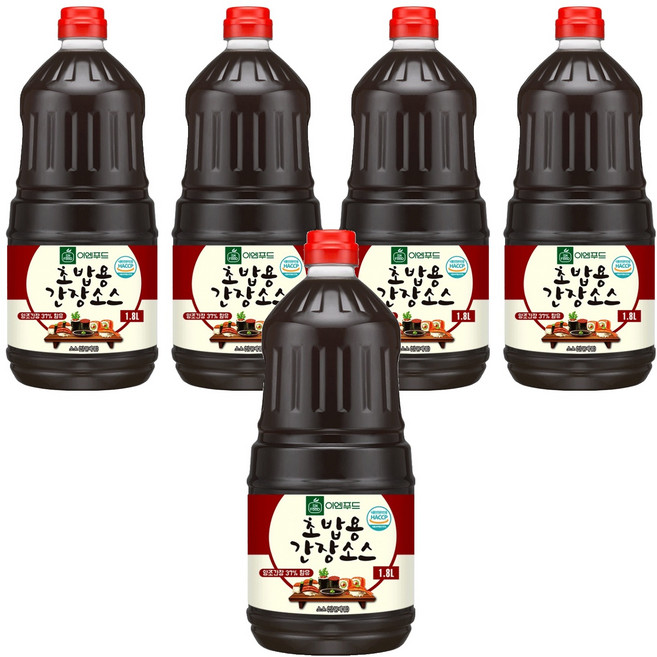 이엔푸드 초밥용 간장소스, 1.8L, 5개