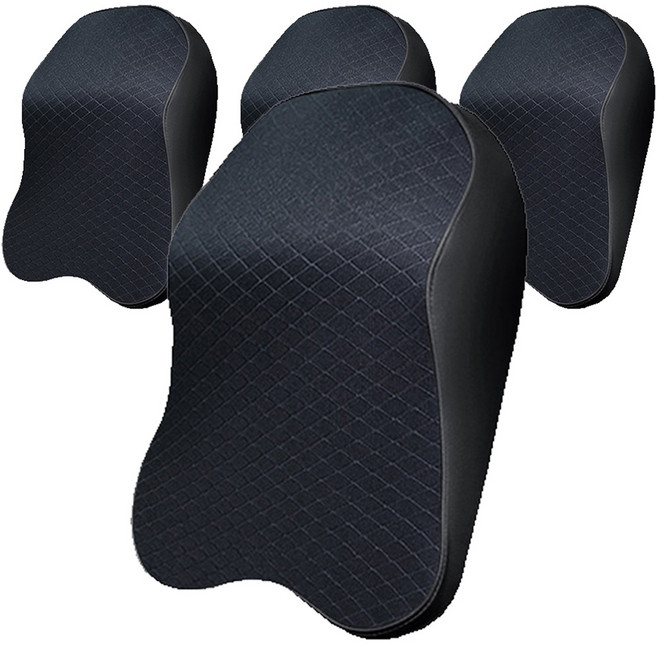 킨톤 차량용 빅사이즈 메모리폼 목쿠션, 모던블랙, 4개