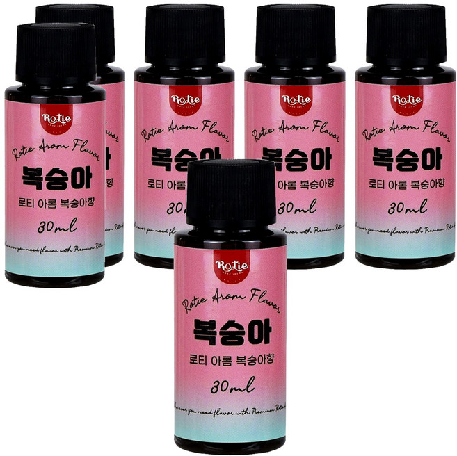 로티 아롬 식품 향료 복숭아향, 30ml, 6개