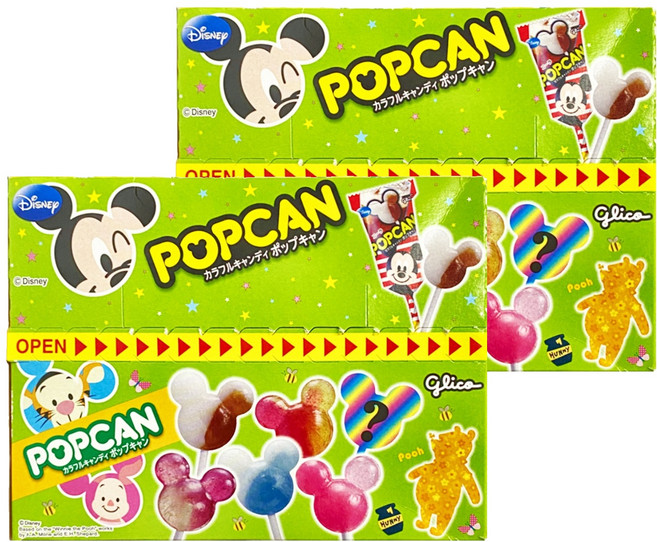 glico 格力高 迪士尼 固力果棒棒糖 藍蘇打 + 草莓&桃子 + 可樂 + 葡萄&白葡萄 + 水果 + 秘密 30支, 10.5g, 2盒